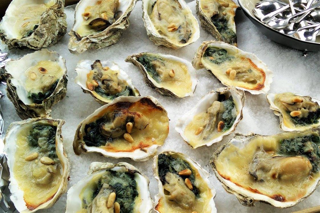 Gegratineerde oester 1st